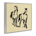 thumbnail image 3 of Stupell Industries Horses in Motion Gesture Gray Framed Giclee Art design by Victoria Barnes, 16 x 20, 3 of 8
