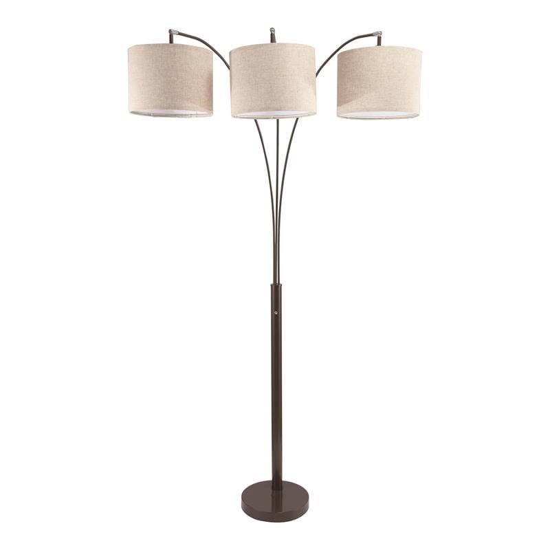 84 In Novalit 3 Arc Espresso Finish Metal Floor Lamp Com Arc Espresso Finish Metal Floor Lamp, 3 Shade Arc Floor Lamp