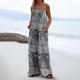 thumbnail image 2 of Trajes de Mujer Casual Suelto Impreso sin Mangas Correa Trasera, Cuello en V con Bolsillos para el Verano Y el Uso Diario, 2 of 6