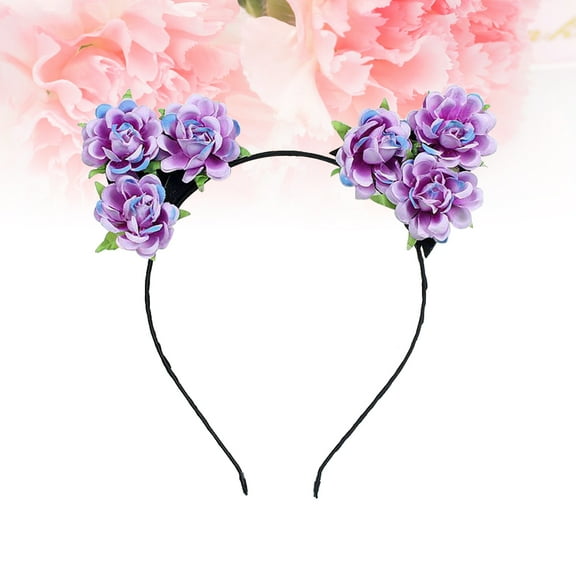 LOLIPPYY Purple Cat Ears Hairband for Christmas Headband and Costume Accessories