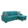 thumbnail image 3 of Star Home Living Hannah Microfiber Fabric Revers. Sectional Sofa in Green, 3 of 3