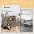 thumbnail image 2 of Decksplore Decorative Dog Crate Furniture for Small/Medium Dogs, Indoor Pet Kennel End Table with Lockable Door, Light Taupe, 29.7”L x 21.3”W x 25.3”H, 2 of 7