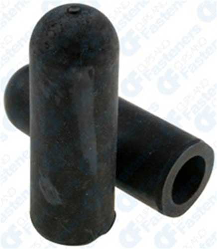 25 Rubber Vacuum Caps Black For 5/16 Diameter by A Plus Parts House 