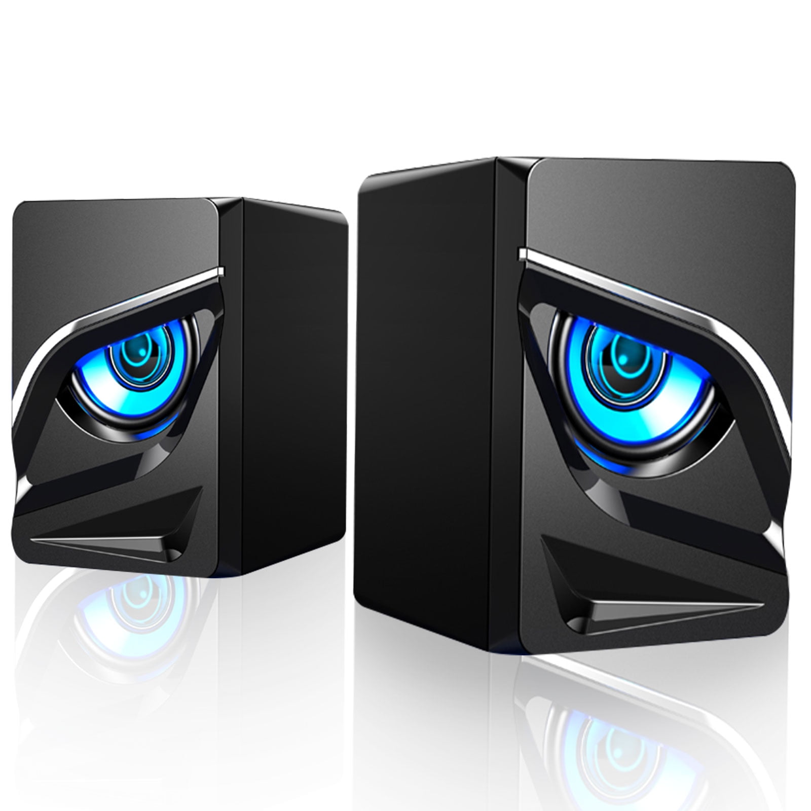 Computer Speakers 2.0 Channel, USB Powered LED Multimedia Speakers w
