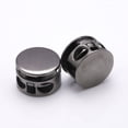 thumbnail image 4 of ZTTD 50 Pcs Metal Cord Locks Double Hole Spring Cord End Toggle Stoppers Round Sliding Cord Fastener Buttons for Drawstrings Bags, Backpacks, Clothing, Shoelaces, 4 of 5