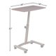 thumbnail image 4 of Seville Classics Airlift Height Adjustable Mobile Rolling Laptop Cart Computer Workstation Desk, Table for Home, Office, Classroom, Hospital, w/Wheels, Walnut, Flat (24"), 4 of 16