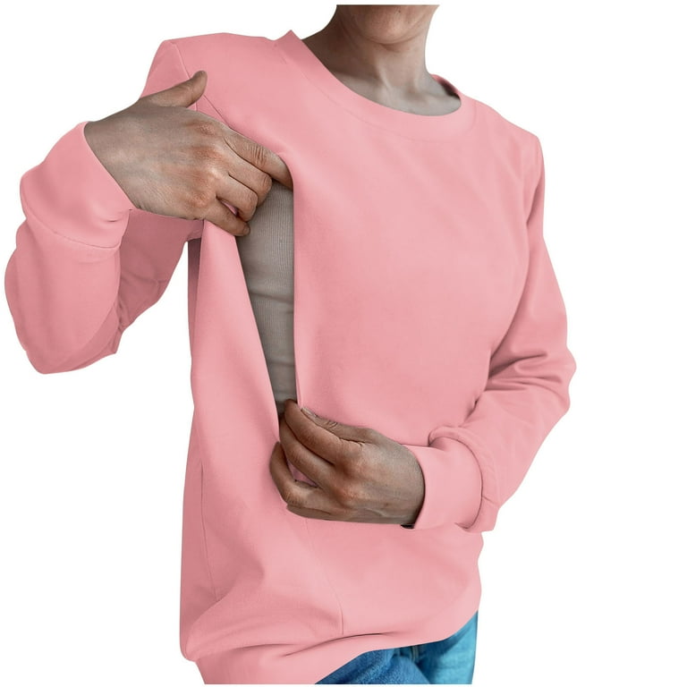 DDAPJ pyju Womens Nursing Tops Long Sleeve Breastfeeding