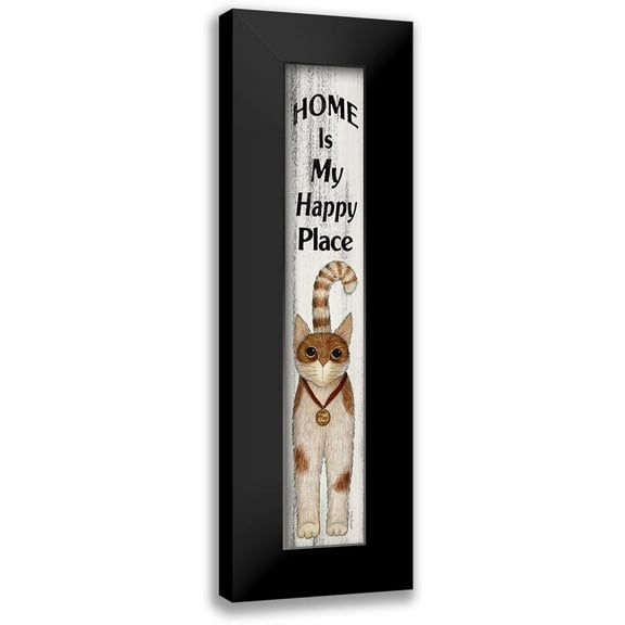 Spivey, Linda 6x14 Black Modern Framed Museum Art Print Titled - Home is My Happy Place
