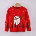 thumbnail image 2 of MEZZALL Boys Knitted Sweater Warm Winter Reindeer Pattern Kids Pullover Soft Cozy Casual Children Holiday Party Tops Classic Knitwear Long Sleeve O-Neck Dailywear, 2 of 3