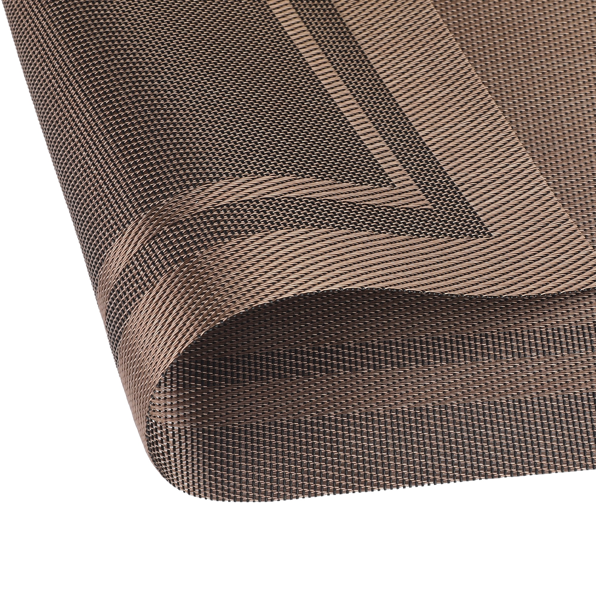 Unique Bargains Set of 6 Heat-resistant Washable Modern Polyvinyl Chloride Placemats Dark Coffee 18x12 Inch