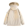 thumbnail image 5 of Maoxin Men's Jacket Men's Casual Loose Fitting Long Sleeved Zippered Hooded Jacket Plus Size Jacket for Men , Beige , S, 5 of 8