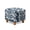 Cow Print Denim Pattern Blue White, variant on SCRAWLGOD Daisy Marble Print Pink White Ottoman Cover Square Storage Ottoman Slipcover Thick Stretchable Footrest Stool Covers with Elastic Band for Pets, Machine Washable