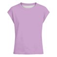 thumbnail image 3 of Shadoumai Girls Short Sleeve T-Shirts Kids Summer Crewneck Curve Hem Tunic Tops Soft Tees 5-14 Years, 3 of 8