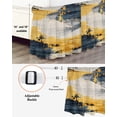 thumbnail image 3 of Street Art Bed Skirt King Size 16" Drop Watercolor Yellow Gray Decoration Ruffled Wrap Around Bed Skirts Adjustable Elastic Bedskirt Dust Ruffle for King Size Bed, 3 of 7