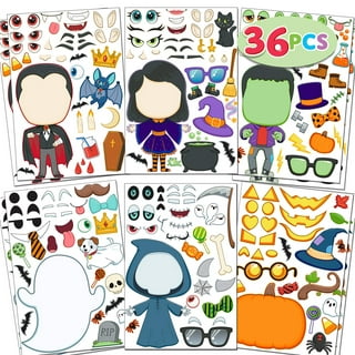Make a face Sanrio Mix Sticker for Kids,24PCS DIY Party Supplies Favors  Make Your Own Stickers Mixed and Matched with Different Designs Characters  for