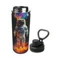 thumbnail image 2 of Daiia Astronaut Cosmic Rainbow Printed 18 OZ Sports Insulated Kettle Drinking Cup Water Bottle Stainless Steel Kettle Portable Cup For Gym, 2 of 7