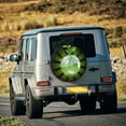 thumbnail image 6 of Waterproof Spare Wheel Cover, Green Plant Earth Pattern Adjustable Wheel Cover For Jeep Trailer RV SUV Car, 15 inch, 6 of 8