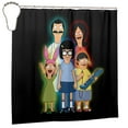 thumbnail image 6 of Cartoon Bob's Burgers Shower Curtain Cute Anime Shower Curtain Polyester Fabric Bathroom Decor Curtain Set with Hooks 72In, 6 of 8