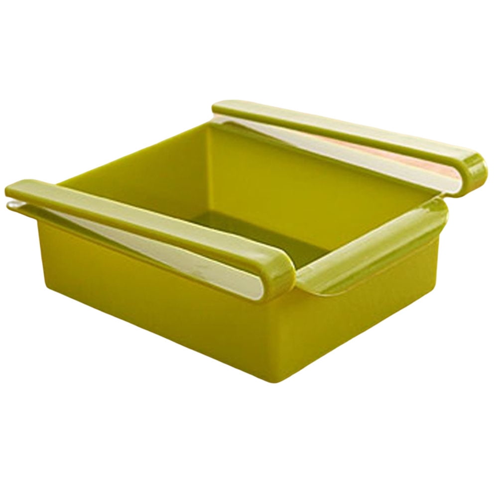 Fridge Drawer Organizer Freezer Food Shelf Clear PullOut Container for