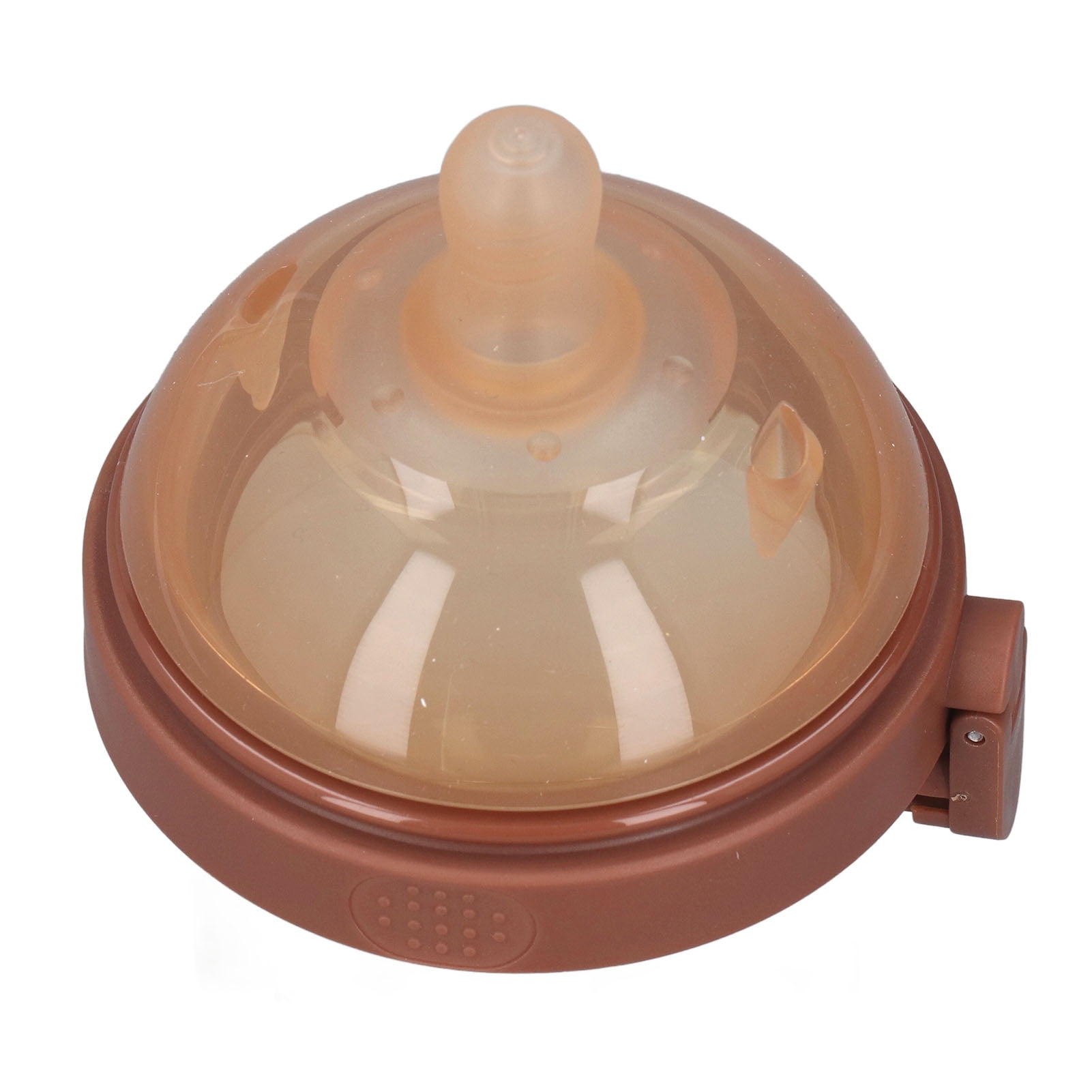 YAHHU Anti-Colic Infant Feeding Breastmilk Bottle Wide Mouth Flip Top PPSU Baby Bottle 8 oz (240ml), Brown, 1 Round Hole 0-3 Months