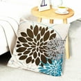 thumbnail image 2 of Brown Blue Decorative Throw Pillow Covers 20x20 Inch Pillow Covers for Couch Living Room Bedroom Outdoor,Modern Sofa Throw Pillow Cover,Farmhouse Geometric Floral Linen Square Pillow Case,Set of 2, 2 of 6