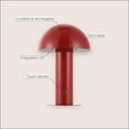 thumbnail image 3 of JONATHAN Y Boletus 10.75" Contemporary Bohemian Rechargeable/Cordless Iron Dimmable Integrated LED Mushroom Table Lamp, Red, JYL7115G, 3 of 6