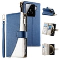 thumbnail image 1 of Funda cartera GANGXUN para Xiaomi 15 , cuero PU con tarjetero, cremallera, correa de mano, soporte y protección 514°, 1 of 6