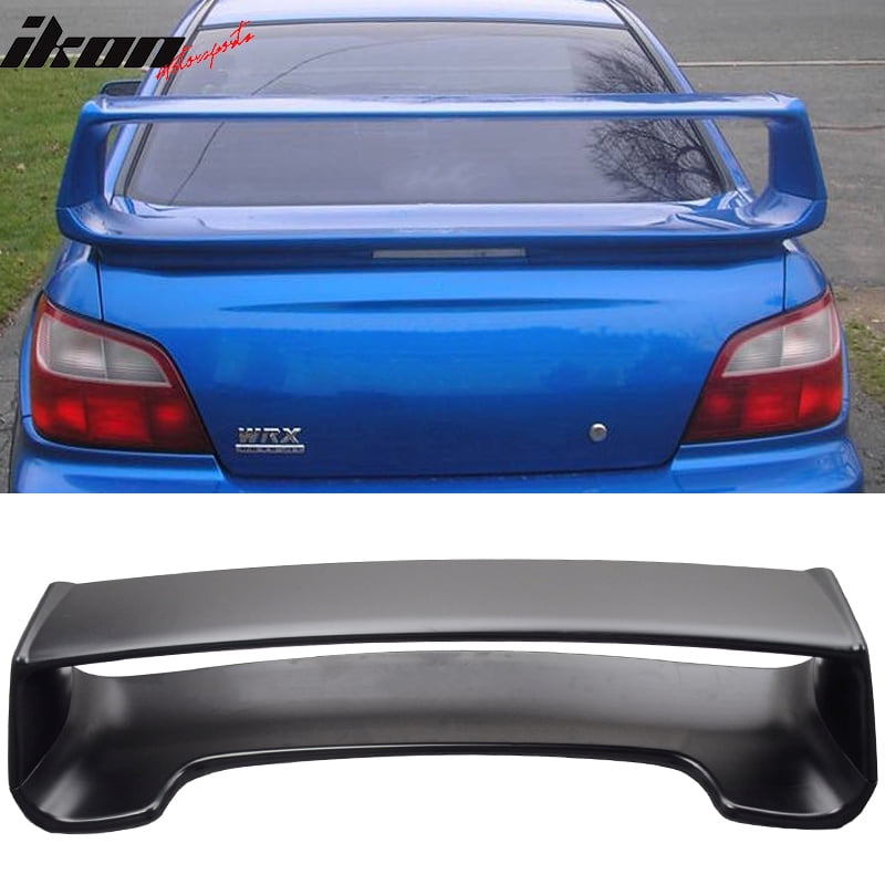 Obsidian Black Pearl Metallic Fits Subaru Impreza WRX STI 2005 JSP Rear Spoiler Wing with LED Brake Light 2006 Improve Fuel Efficiency /& Stability 32J 2007