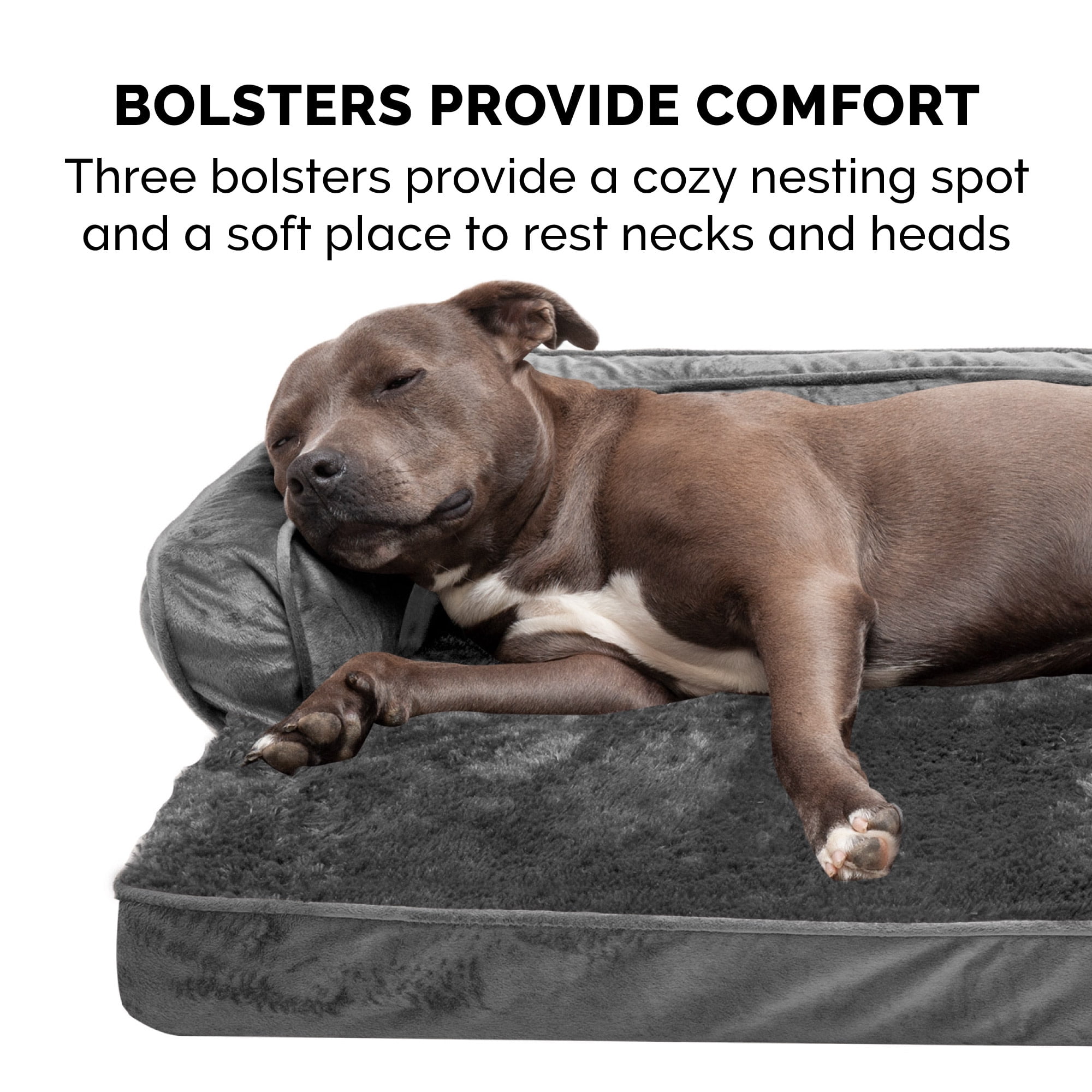 FurHaven Southwest Kilim Orthopedic Sofa Pet Bed, Jumbo/XL, Dark Gray, 1 Count
