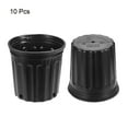 thumbnail image 3 of Unique Bargains 9'' Plastic Plant Nursery Pots Flower Starting Container, Black 10 Pack, 3 of 7