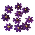 thumbnail image 2 of 10 flores artificiales de margaritas realistas, ideales para decorar tu hogar o escenario. Púrpura, 2 of 9