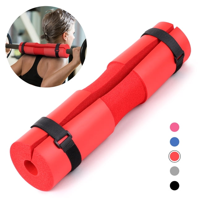 Barbell Squat Pad Neck Shoulder Protective Pad Support with Fixing Straps for Squats Lunges Hip