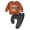a108-Brown, variant on yboeqw Toddler Baby Boys Clothing Outfits 2 Piece Trendy Print Long Sleeve Round Neck T-Shirt and Relaxed Fit Pants Sets Green,Size 12-18 Months