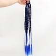 thumbnail image 1 of Extensión de cola de caballo Xihbxyly 60 cm azul morado y rosa, 1 of 1