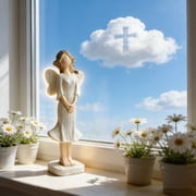 Guarder Angel Figurines Resin Angel Statues Table Decoration Ornament Collectible Figurines for Office Home Decors