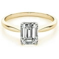 thumbnail image 6 of JewelMore 1/4ct Certified 14K-Rose Gold Emerald-Cut Diamond Solitaire Engagement Ring in Gold (H-I/VS2-SI1), 6 of 6