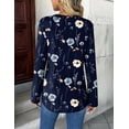 thumbnail image 5 of Zeagoo Women's Shirts Dressy Casual Long Sleeve Tops V Neck Floral Blouses Business Work Tee Tshirts, 5 of 6
