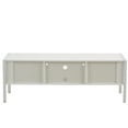 thumbnail image 3 of White Tv Cabinet With Construction, Color Strip, Double Sliding Doors, Adjustable Shelf, Metal Legs Stand Changing Legs, Finish, 3 of 5