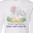 thumbnail image 4 of Inktastic I'll Never Forget That My Great Aunt Loves Me Cute Elephants Long Sleeve Youth T-Shirt, 4 of 5