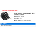 thumbnail image 2 of Brake Booster - Compatible with 1995 - 2006 Mazda B4000 1996 1997 1998 1999 2000 2001 2002 2003 2004 2005, 2 of 2