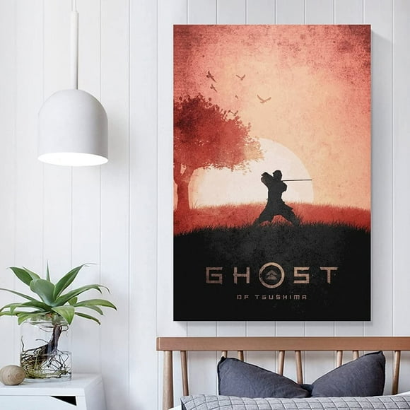 Samurai Ghost of Tsushima Poster Canvas Wall Art Painting Posters Decoration Room Decor Unframe 12x18inch(30x45cm)