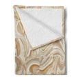 thumbnail image 2 of Marble Print Soft Flannel Fleece Blanket, Traditional Vintage Marble Stone Patterns with Irregular Dimensions Modern Art, Cozy Plush for Indoor and Outdoor Use, 70" x 90", Tan Cream, by Ambesonne, 2 of 5
