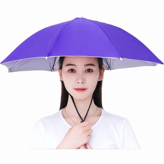 Umbrella Hat, Folding Sun Rain Fishing Umbrella Hats UV Fishing Headwear For Beach Gardening Waterproof