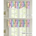 thumbnail image 4 of Cartoon Animal Panda Star Rainbow Stripes Window Valance Curtain Kitchen Cafe Short Curtains Living Room Tie-Up Valance Curtain, 4 of 6
