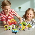 thumbnail image 3 of PicassoTiles 400PCS 0.5" Pixel Magnetic Puzzle Cubes, Mix & Match STEAM Building Blocks, Educational Sensory Construction Toy for Kids, 3 of 8