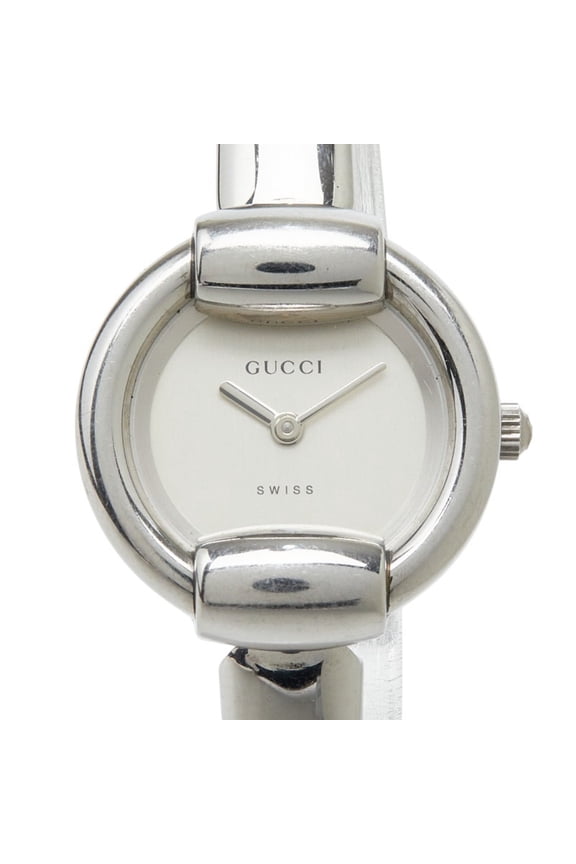 Pre-Owned Gucci Bangle Watch 1400L Quartz Silver Dial Stainless Steel Women's GUCCI