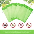 thumbnail image 4 of 100Pcs Fruit Protection Bags Drawstring Design Fruit Tree Net Bag Bird-proof Fruit Mesh Bag for Home Garden Farm Green One Size, 4 of 13