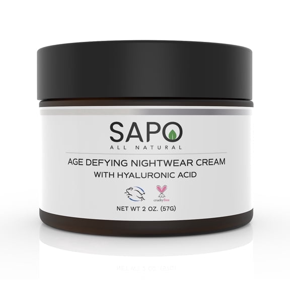 Sapo Night Moisturizer Cream with Niacinamide and Hyaluronic Acid, 2 oz