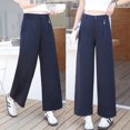 thumbnail image 1 of Nuevos Pantalones de Verano de Cintura Alta y Pierna Ancha para Mujer, Pantalones Caqui de Pierna Recta, Pantalones Sueltos Casuales, Cintura Elástica Trasera, Pantalones para Mujer, 1 of 9