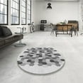 thumbnail image 3 of Ahgly Company Indoor Round Patterned Platinum Gray Area Rugs, 7' Round, 3 of 6